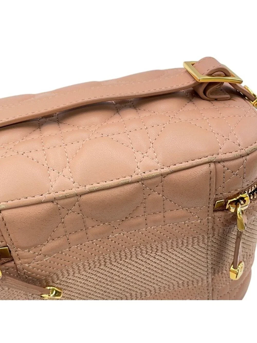 Dior Handbag Cannage Travel Vanity Small Lambskin Untr 2-Way